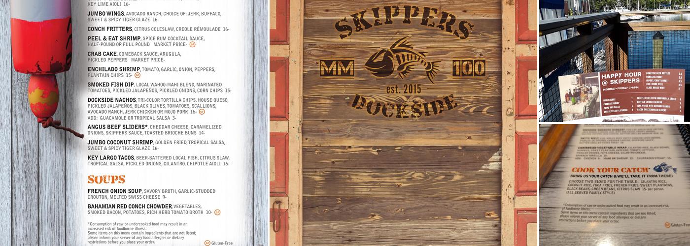Skippers Dockside Menu