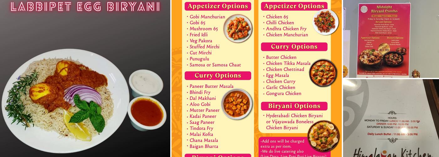 Himalayan Kitchen Menu