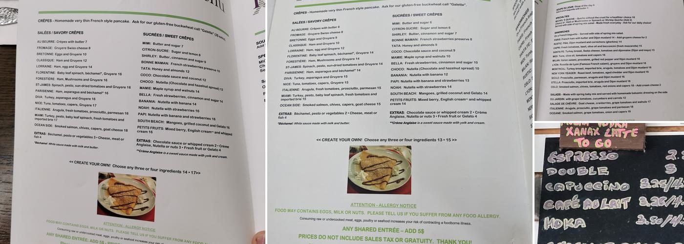 Bitton Bistro Cafe Menu