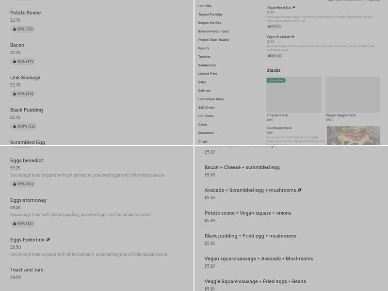 Aulds the Baker Menu