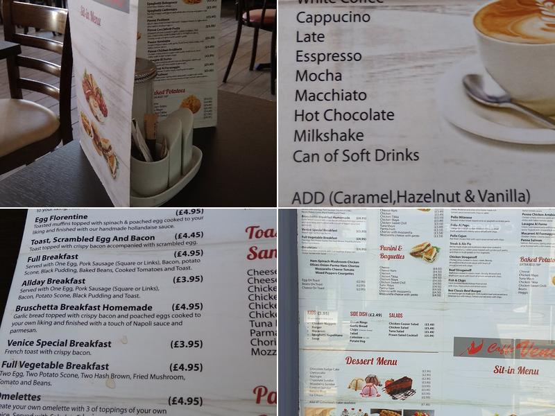 Caffe Venice Menu