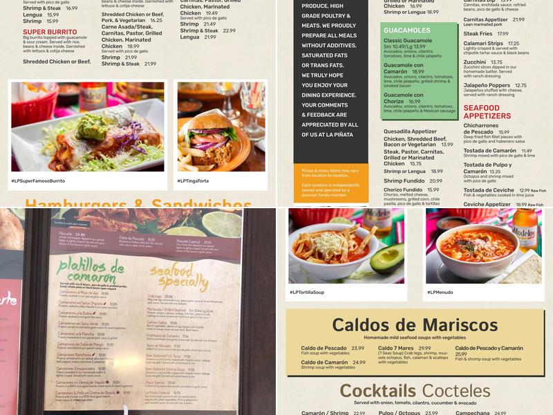 La Piñata Fremont Menu