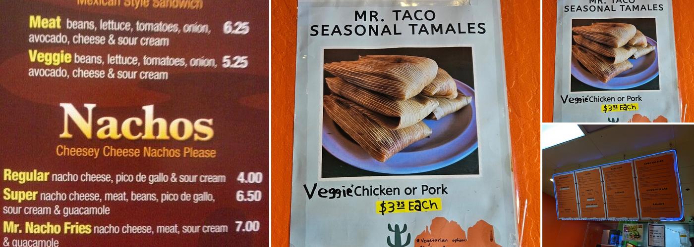 Mr Taco Menu