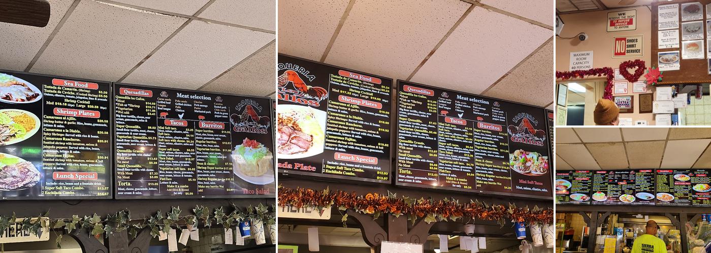 Taqueria Los Gallos Menu