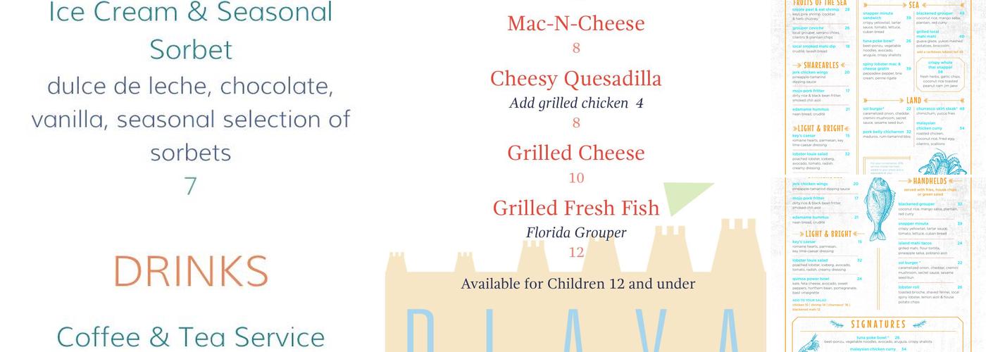 La Marea Menu