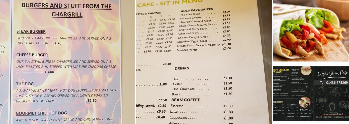 Clyde St. Cafe Menu