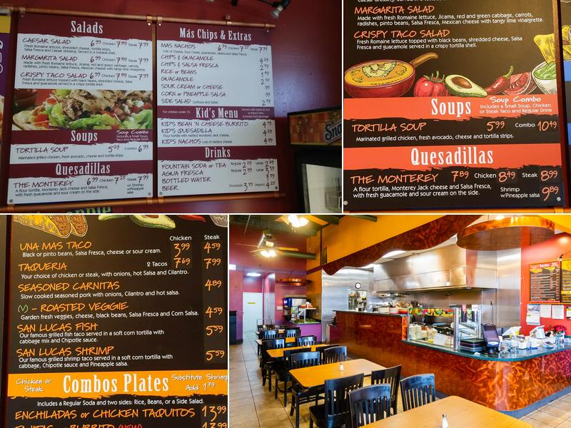 Una Mas Mexican Grill San Jose Menu