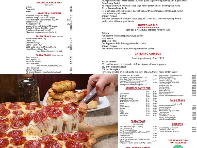 Zeppe's Tavern & Pizzeria Menu