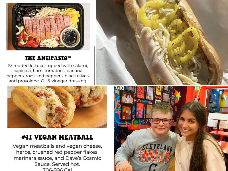 Dave's Cosmic Subs Menu