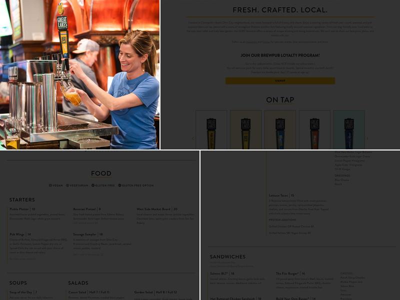 Great Lakes Brewing Company Menu