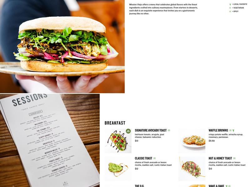 Sessions West Coast Deli Menu