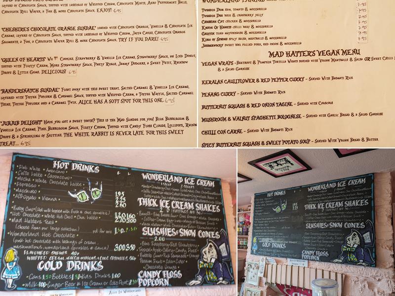 Mad Hatter’s Tea Rooms & Wonderland Candy Bar Menu