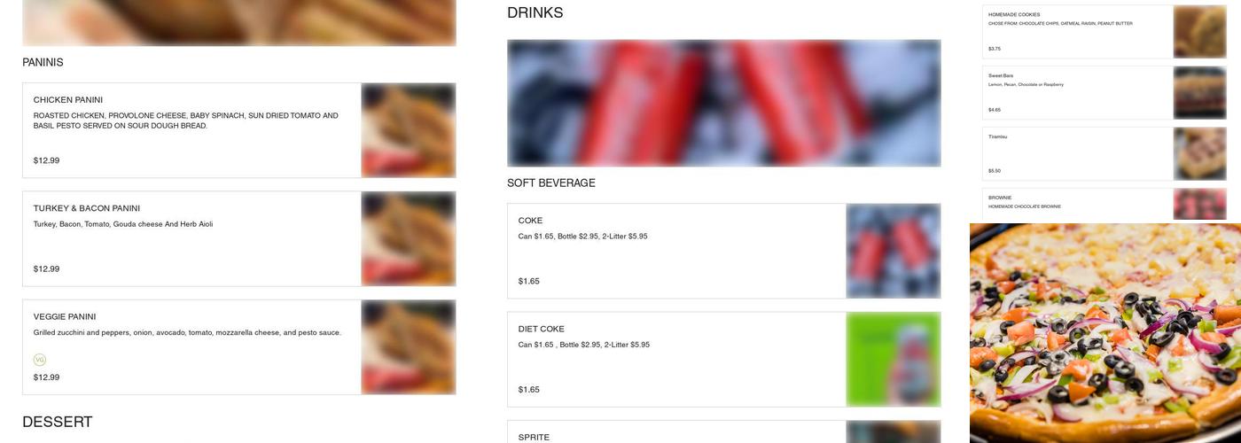 Main Street Pizza & Cafe Menu