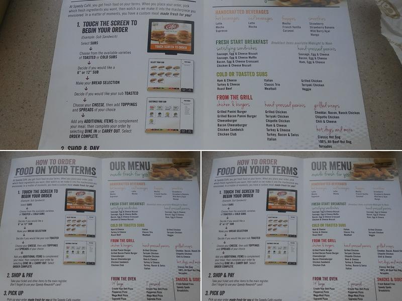 Speedway Menu