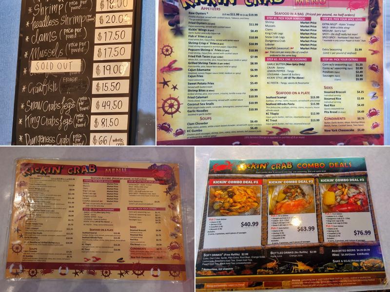 The Kickin' Crab Menu