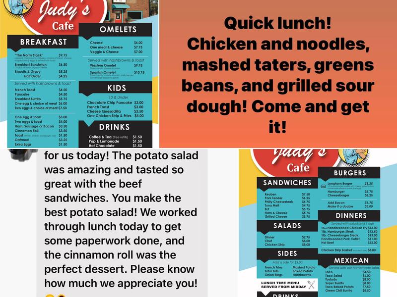 Judy's Menu