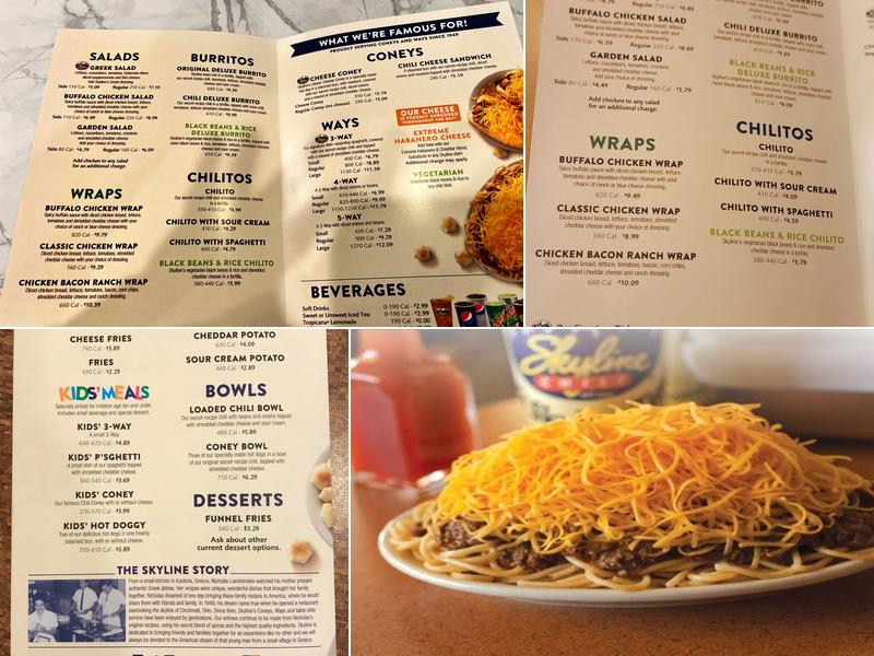 Skyline Chili Menu