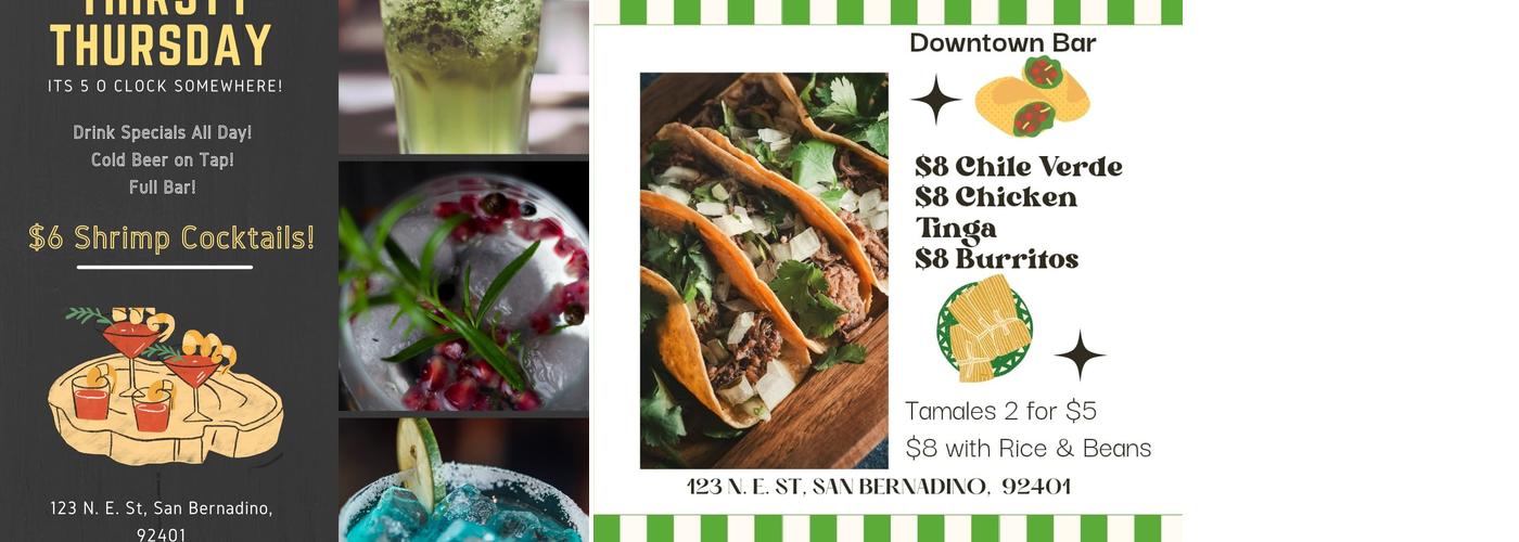 Downtown Bar Menu