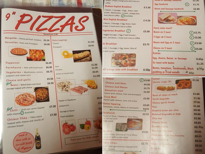 Pen Y Berth Stores Menu