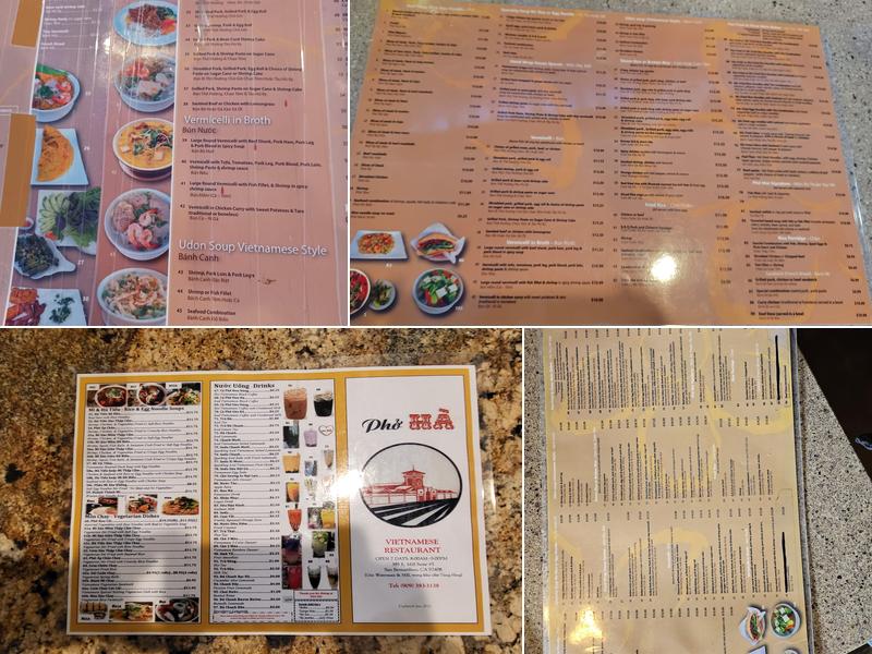 Phở Mai Menu