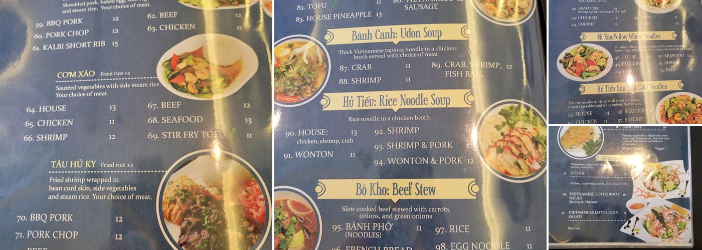 Phở 77 Menu