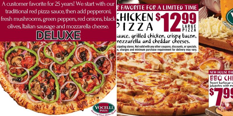 Vocelli Pizza Menu