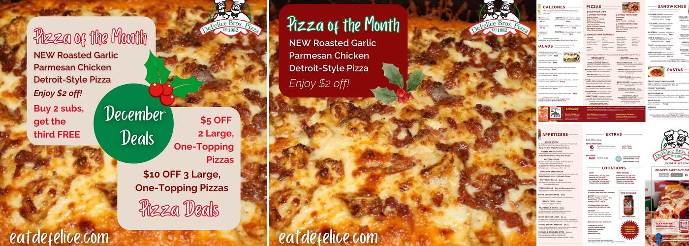 DeFelice Bros Pizza - Wintersville Menu