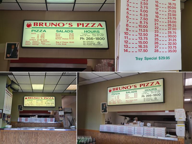 Bruno's Pizza Menu