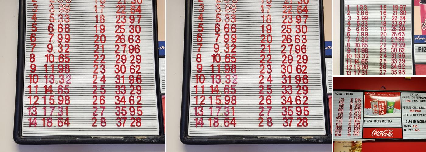 Patsy’s Pizza Menu