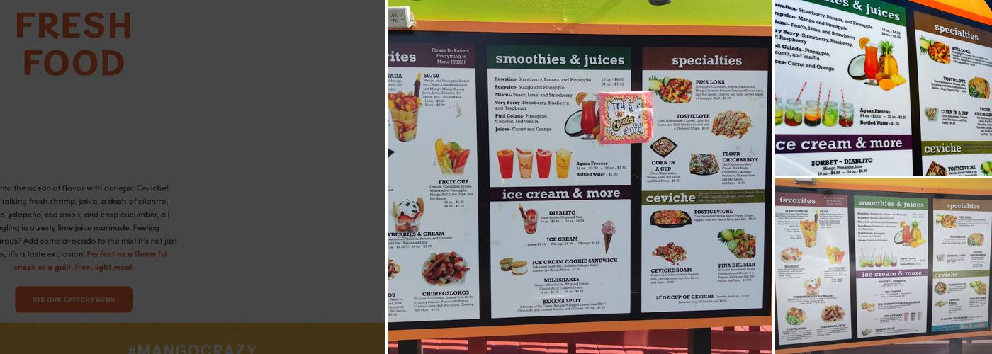 Mango Crazy Menu