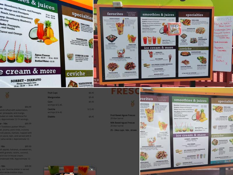 Mango Crazy Menu