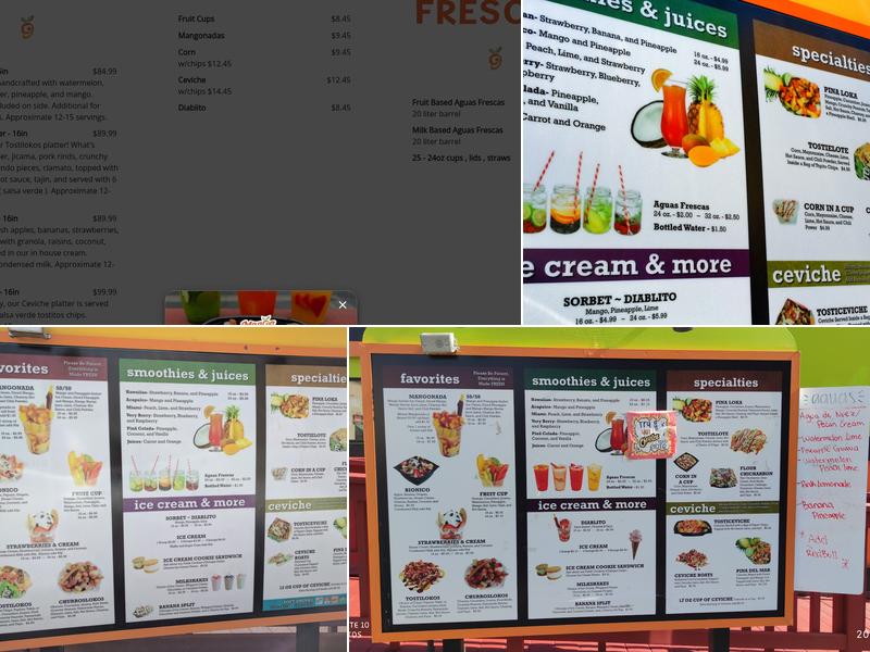 Mango Crazy Menu