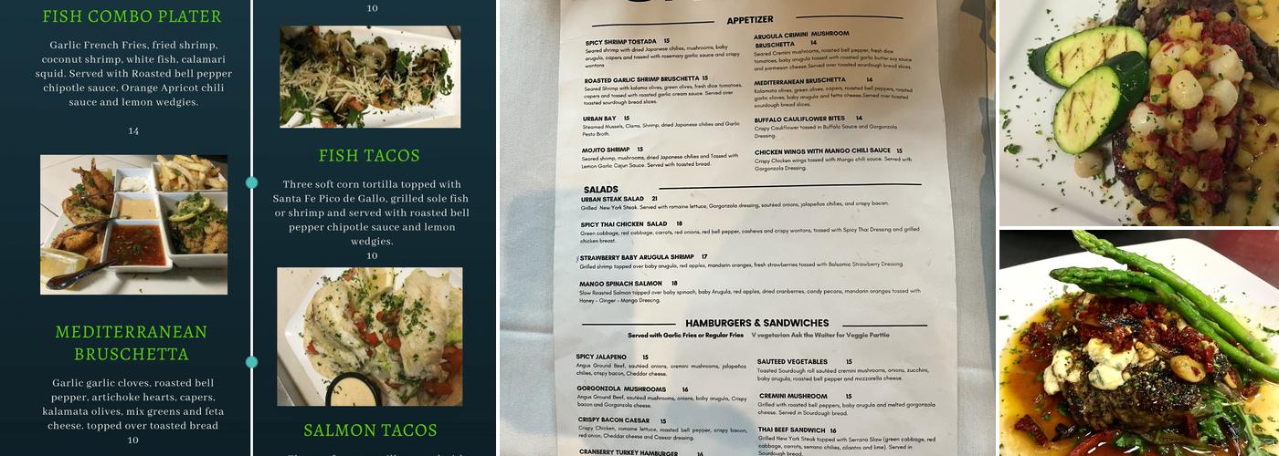 Urbano California Bistro Menu