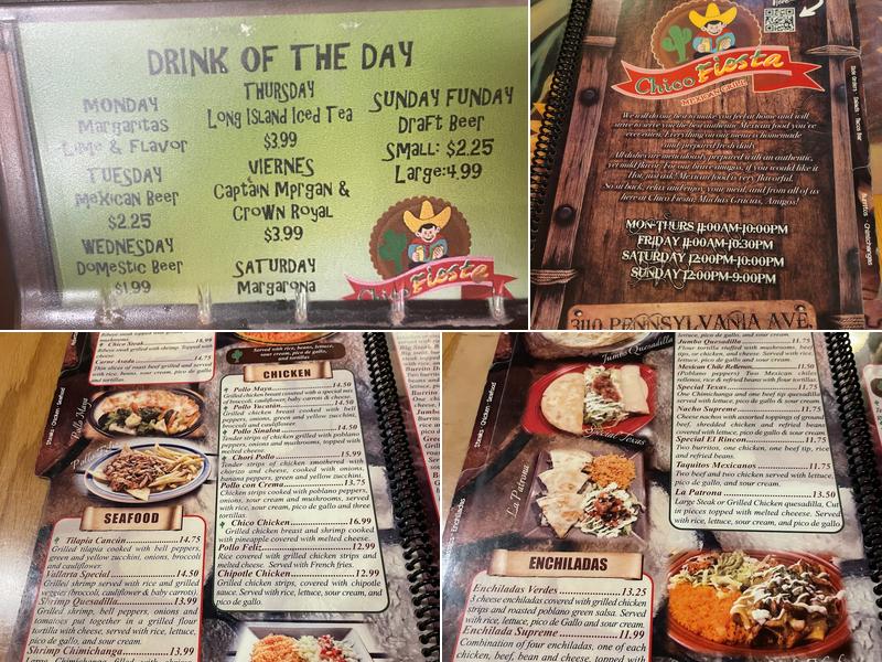 Chico Fiesta Menu