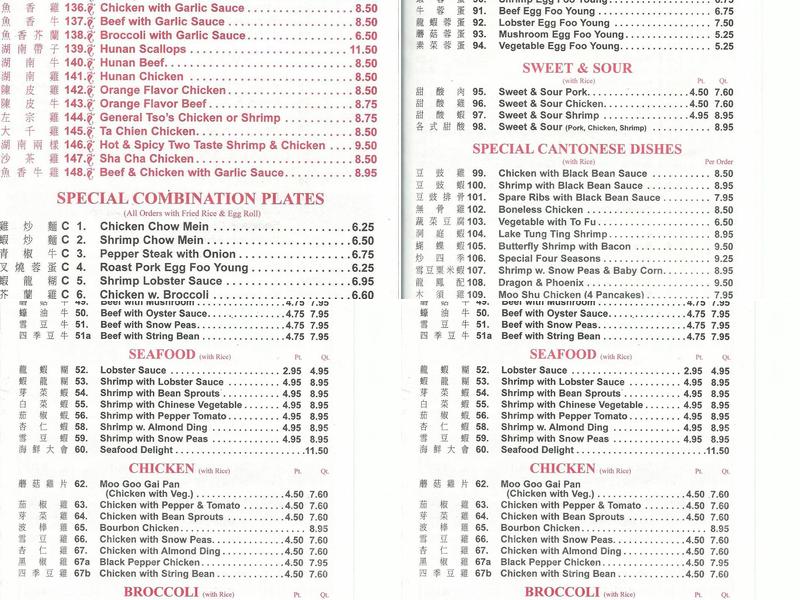 Panda Chinese Kitchen Menu