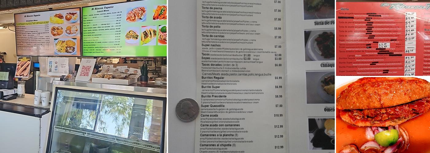 El Rincon Tapatio Menu