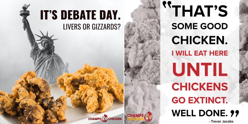 Champs Chicken Menu