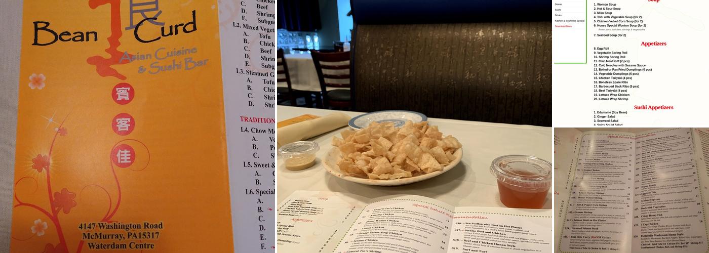 Bean Curd Menu