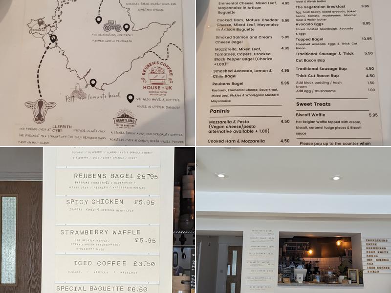 Reubens Cafe and Coffee Menu