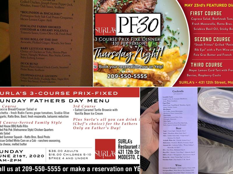 SURLA's Menu