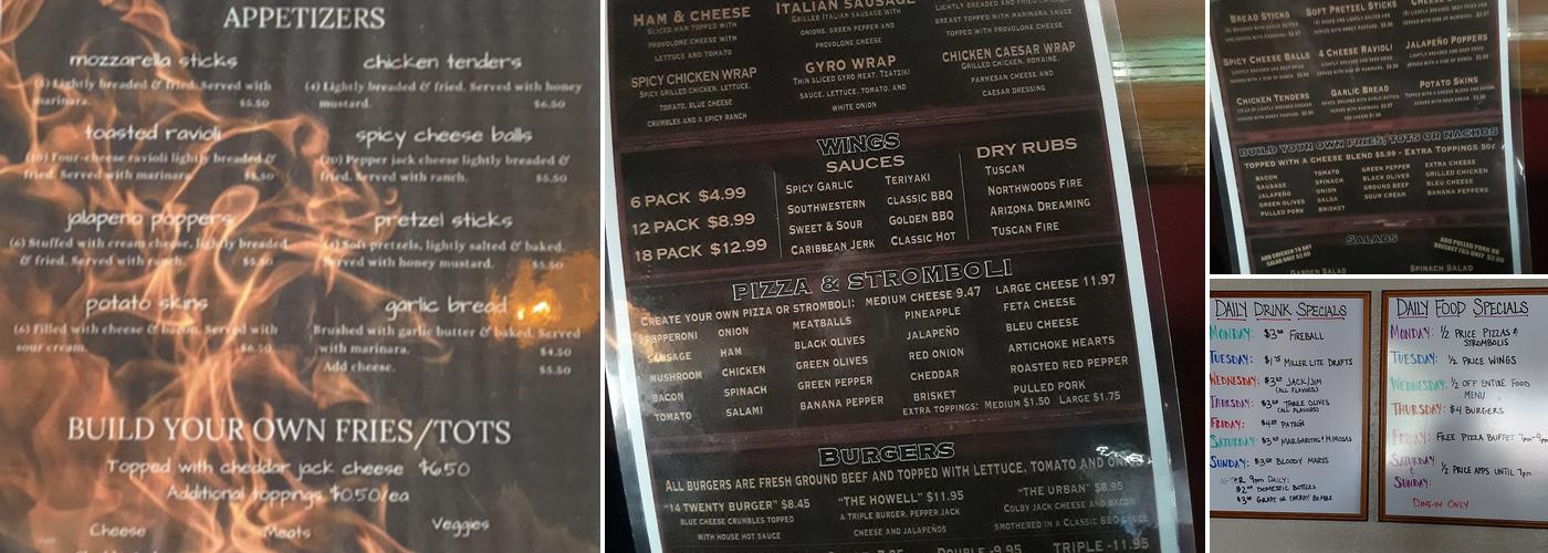 14 Twenty Bar & Pizza Menu