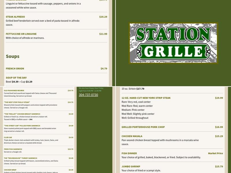Station Grille Menu