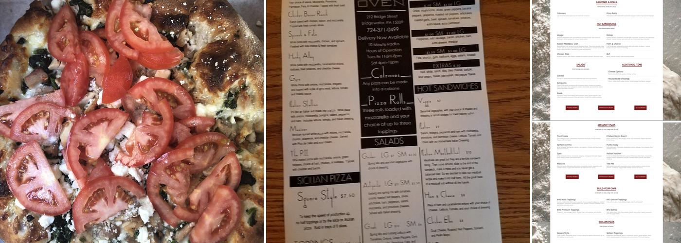 Vic's Oven Menu