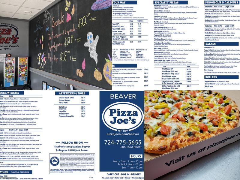 Pizza Joe's Menu