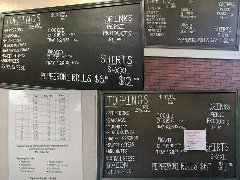 Police Station Pizza Menu