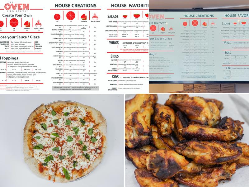 The Oven Pizza Co. Menu