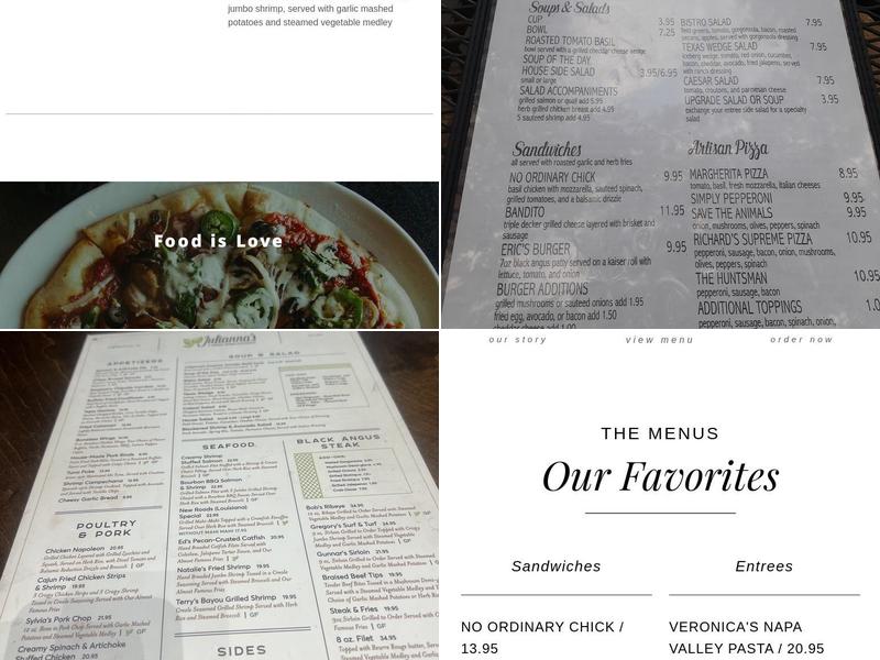Julianna's Restaurant Menu