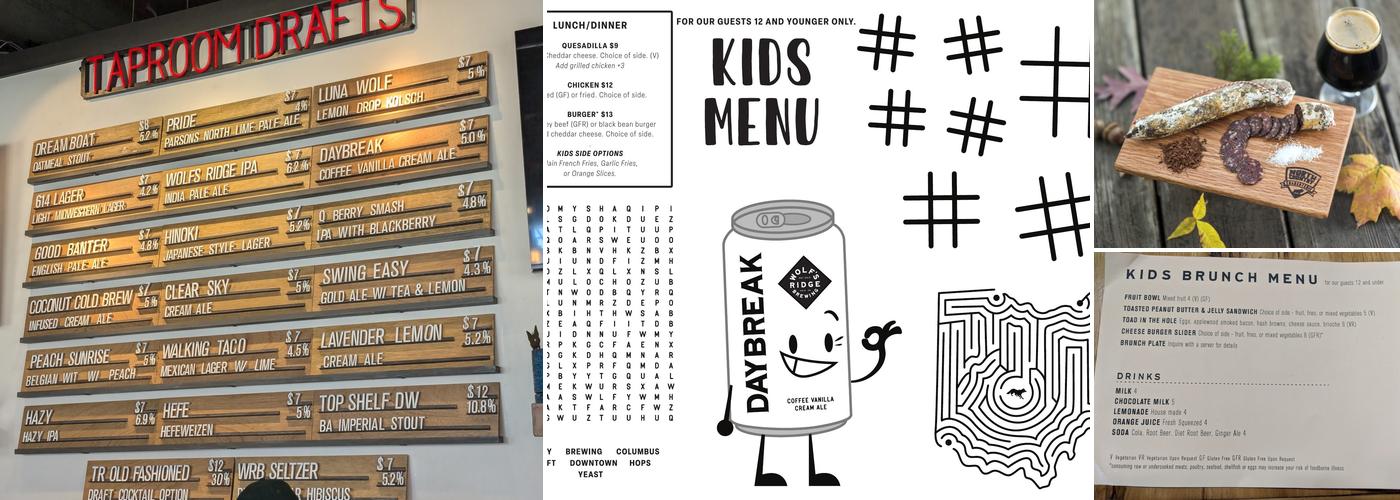 Wolf's Ridge Brewing Menu