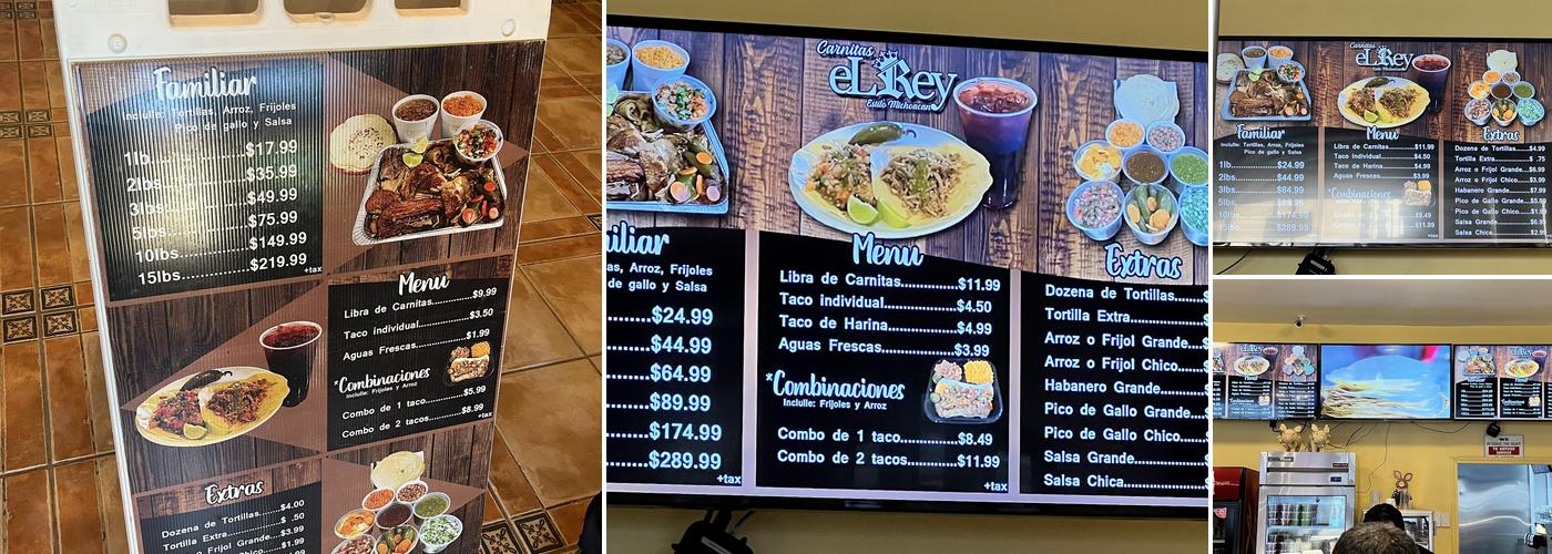 Carnitas El Rey Menu