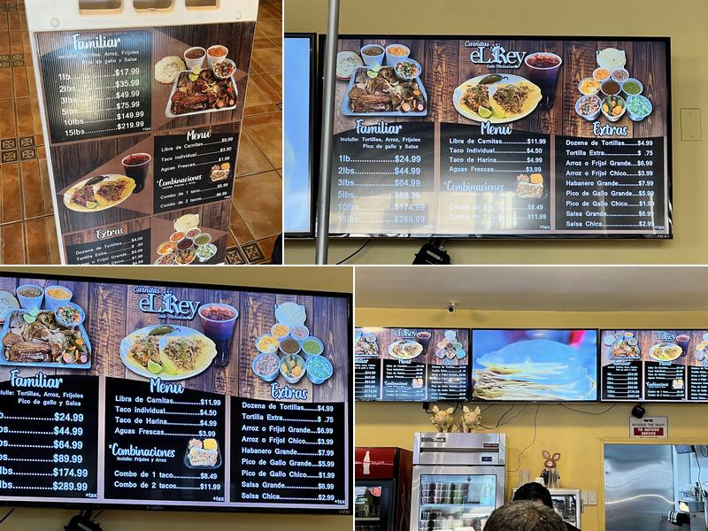 Carnitas El Rey Menu